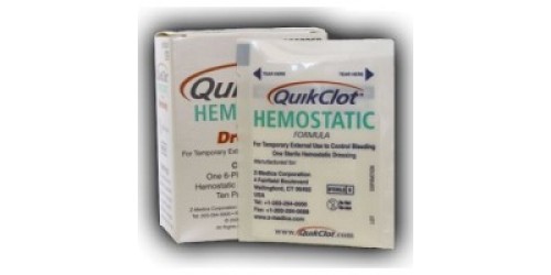 Compresse de gaze hémostatique QuilClot 2x2 stériles (4 plis)